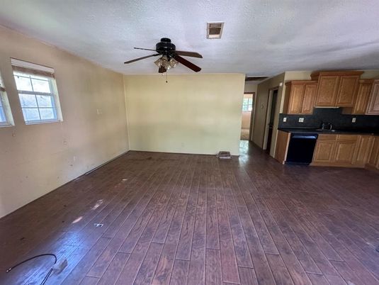 Empty room, Interior, Kitchen, Wood Texture Flooring