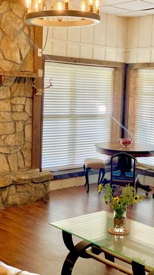 Interior, Stone Walls, Wood Texture Flooring