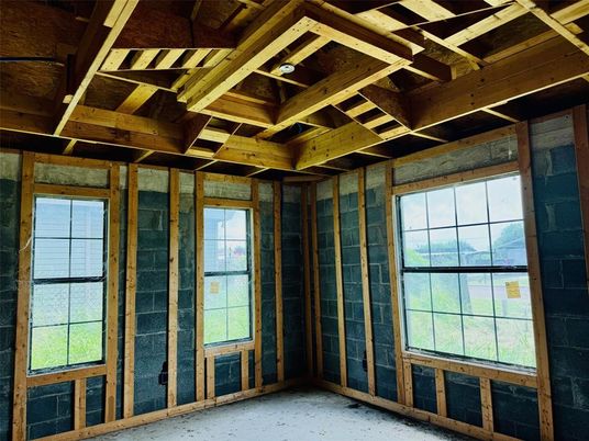 Empty room, Interior, Wooden Beams, Wooden Ceilings