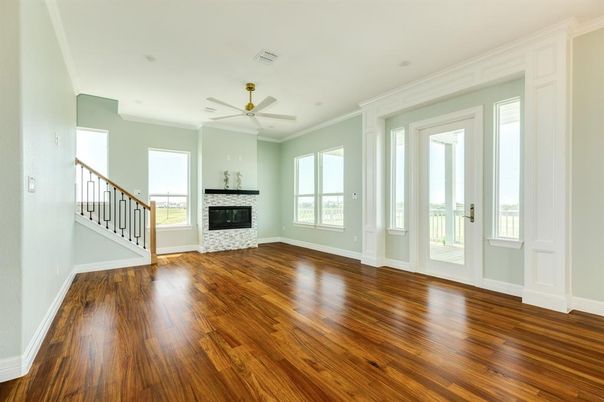 Empty room, Fireplace, Interior, Wood Texture Flooring
