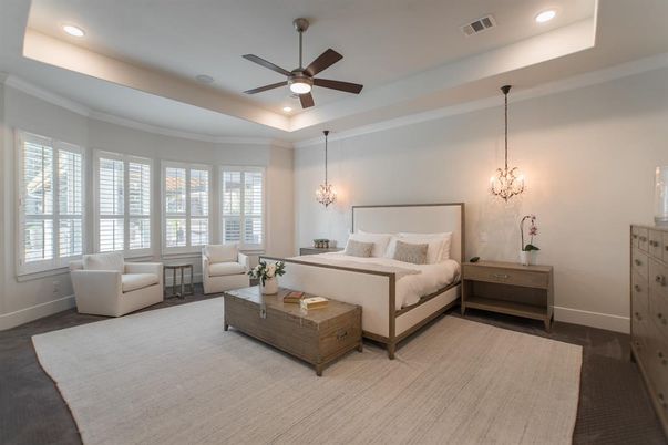 Bedroom, Chandelier, Interior, Pendant Lights, Recessed Lighting