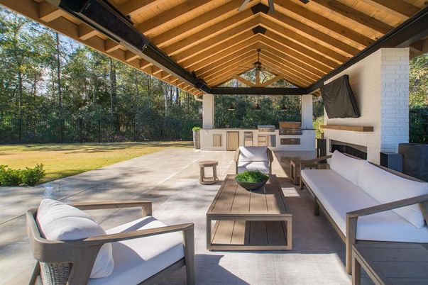 Backyard, Exterior, Fireplace