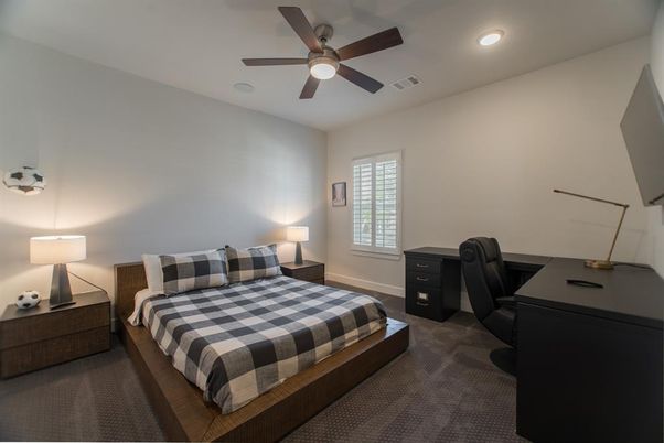 Bedroom, Home Office, Interior, Recessed Lighting
