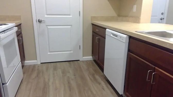 Interior, Kitchen, Wood Texture Flooring