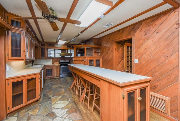 Interior, Kitchen, Wooden Walls