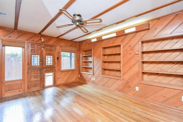 Empty room, Interior, Wood Texture Flooring, Wooden Walls