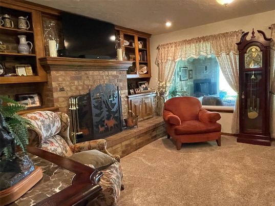 Fireplace, Interior, Living room, Recessed Lighting