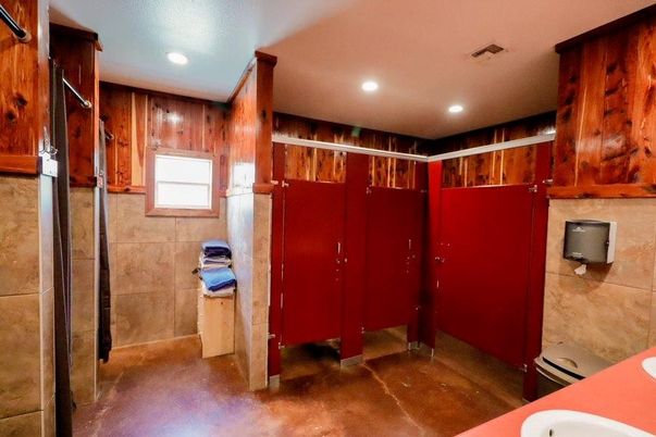 Bathroom, Interior, Recessed Lighting, Wooden Walls