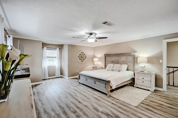 Bedroom, Interior, Wood Texture Flooring