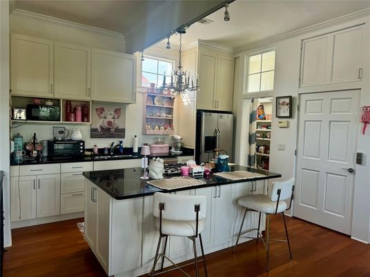 Chandelier, Interior, Kitchen, Pendant Lights, Wood Texture Flooring