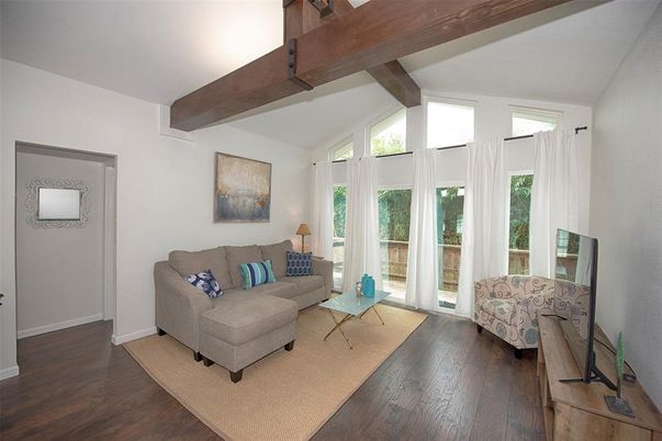 Interior, Living room, Wooden Beams, Wood Texture Flooring
