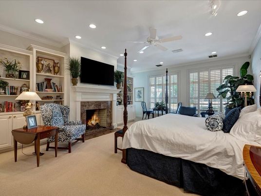 Bedroom, Fireplace, Interior, Recessed Lighting