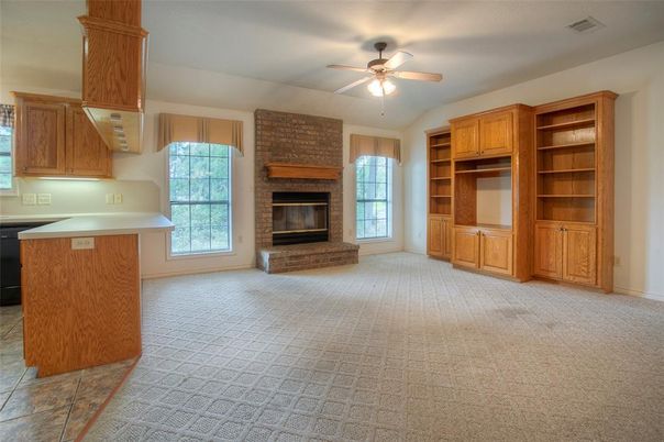 Empty room, Fireplace, Interior, Kitchen