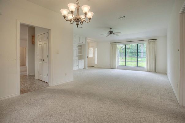 Chandelier, Empty room, Interior