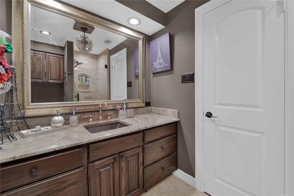 Bathroom, Chandelier, Interior, Recessed Lighting