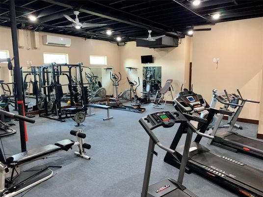 Fitness Equipment, Gym, Interior, Recessed Lighting