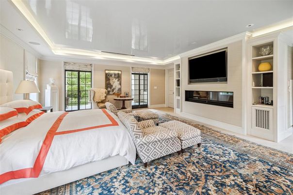 Bedroom, Fireplace, Interior, Recessed Lighting