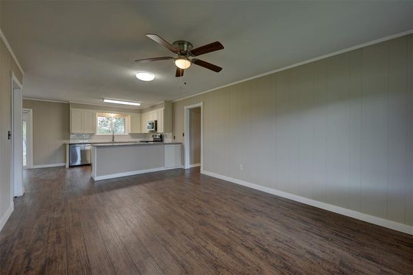 Empty room, Interior, Kitchen, Wood Texture Flooring