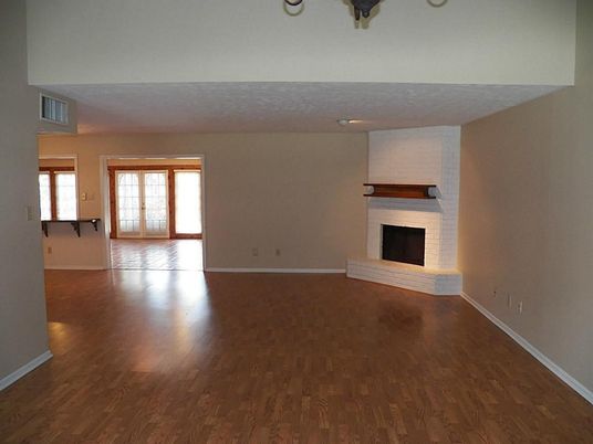 Empty room, Fireplace, Interior, Wood Texture Flooring
