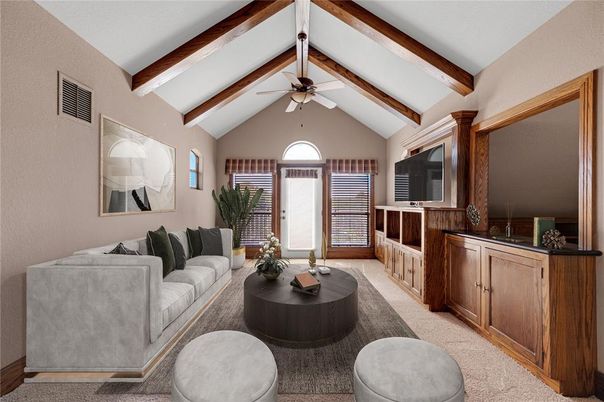 Interior, Living room, Wooden Beams