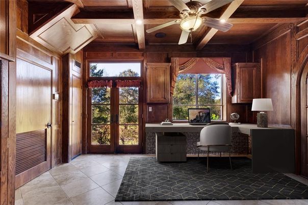 Home Office, Interior, Wooden Beams, Wooden Ceilings, Wooden Walls