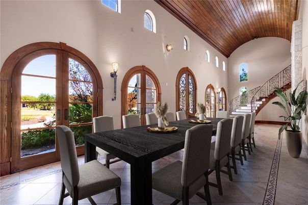 Dining room, Interior, Wooden Ceilings