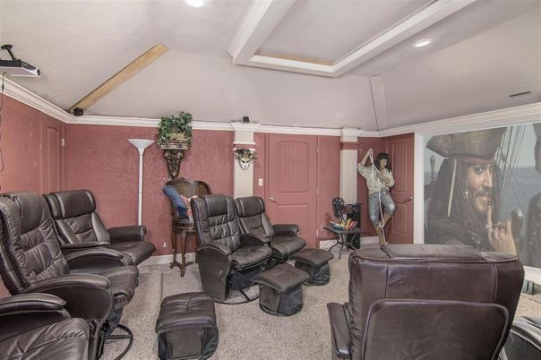 Home Theatre Room, Interior, Projection Screen, Recessed Lighting, Theatre Room