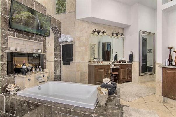 Bathroom, Fireplace, Interior