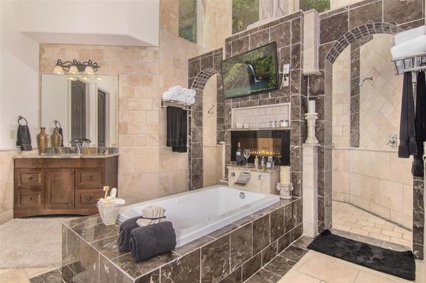 Bathroom, Fireplace, Interior