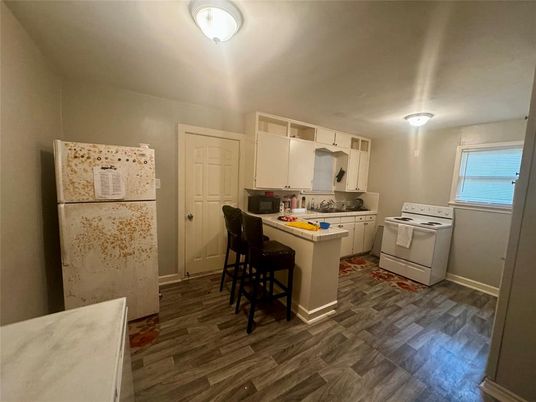 Interior, Kitchen, Washer, Wood Texture Flooring