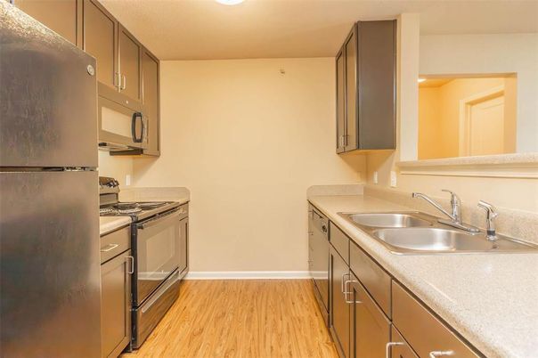 Interior, Kitchen, Wood Texture Flooring