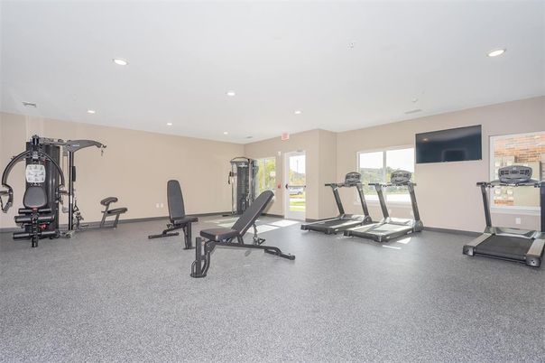 Fitness Equipment, Gym, Interior, Recessed Lighting