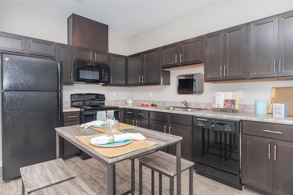 Interior, Kitchen, Wood Texture Flooring