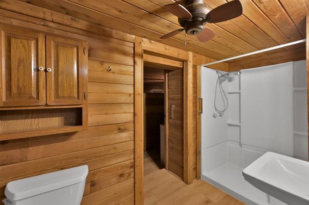 Bathroom, Interior, Wooden Ceilings, Wood Texture Flooring, Wooden Walls