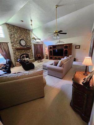 Fireplace, Interior, Living room, Stone Walls