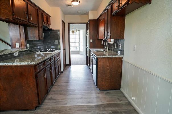 Interior, Kitchen, Wood Texture Flooring