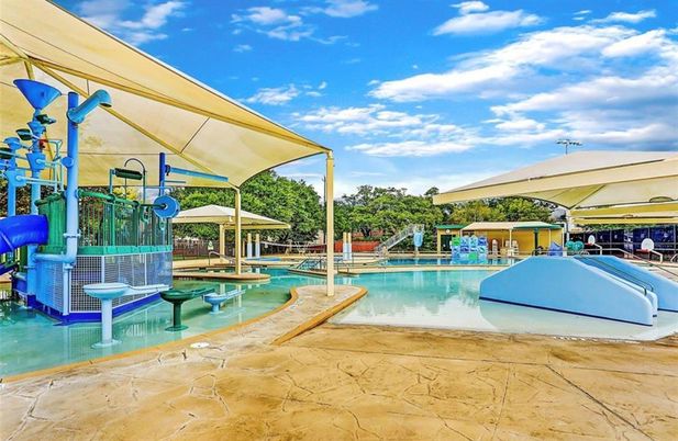 Exterior, Playground, Pool