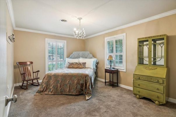 Bedroom, Chandelier, Interior