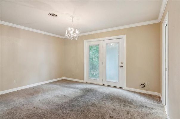 Chandelier, Empty room, Interior