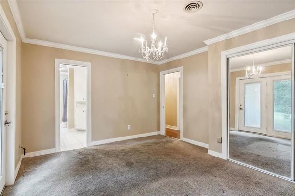 Chandelier, Empty room, Interior