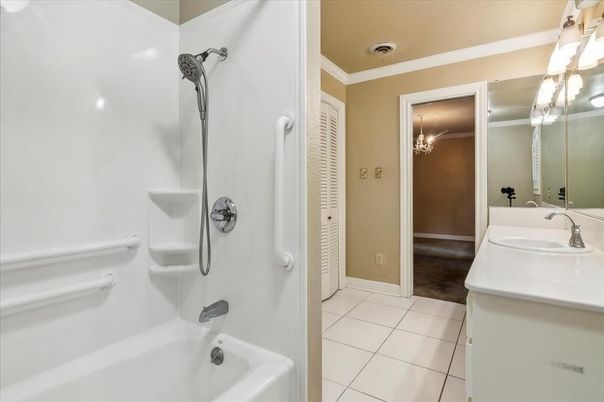 Bathroom, Chandelier, Interior