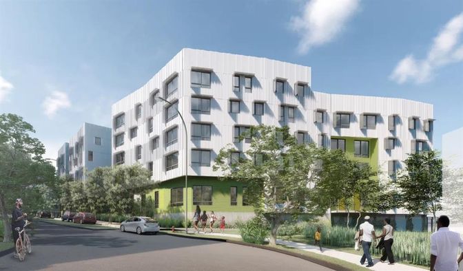 Exterior, Facade, Condo Building