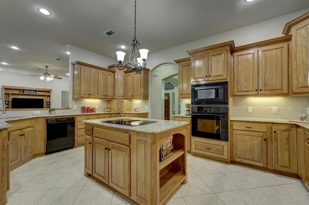 Chandelier, Interior, Kitchen, Recessed Lighting