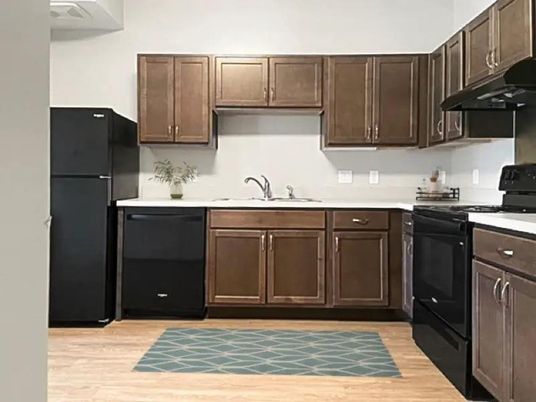 Interior, Kitchen, Wood Texture Flooring
