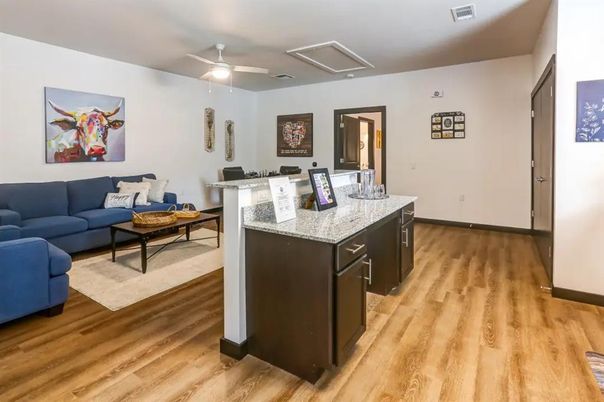 Interior, Kitchen, Living room, Wood Texture Flooring