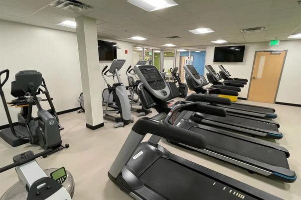 Fitness Equipment, Gym, Interior, Recessed Lighting