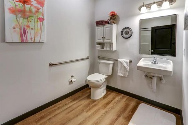 Bathroom, Interior, Wood Texture Flooring