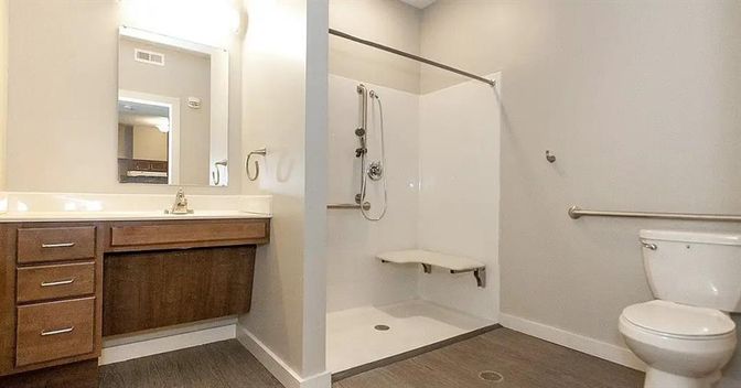 Bathroom, Interior, Wood Texture Flooring