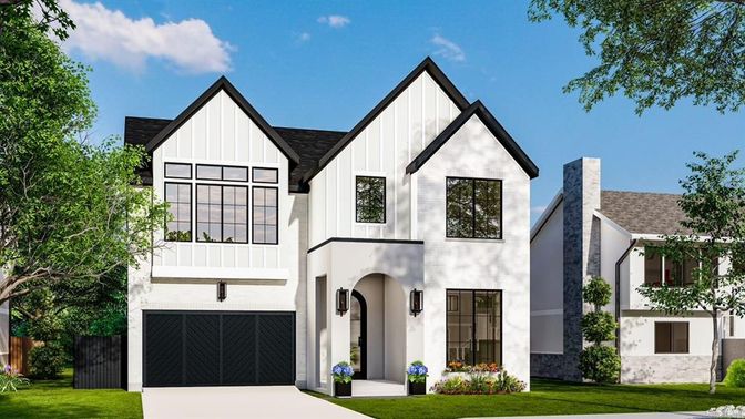 Attached, Exterior, Facade, Farmhouse