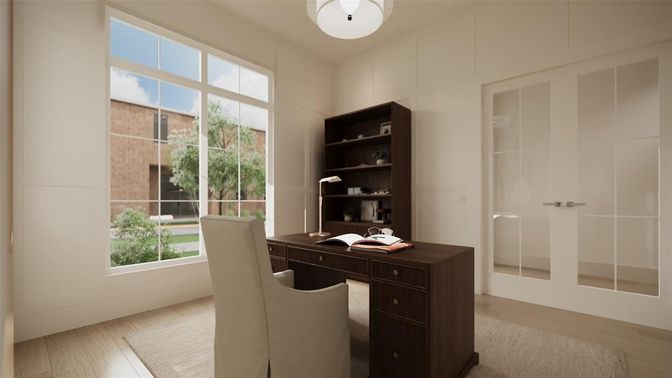 Home Office, Interior, Wood Texture Flooring